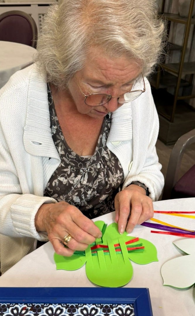 A resident at Court House Care Home enjoying some craft sessions.